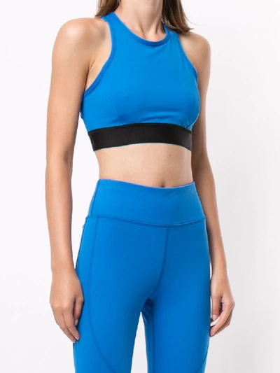 Shop Alala Racerback Cropped Vest In Blue