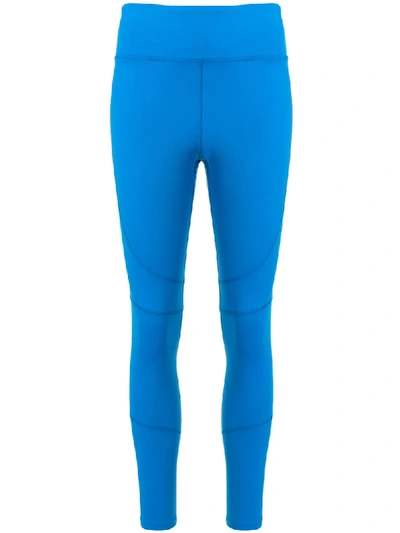 Shop Alala Paneled Performance Leggings In Blue