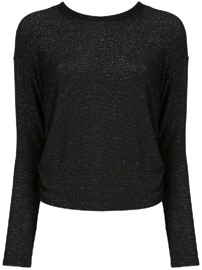 Shop Alala Metallic-detail Performance Top In Black