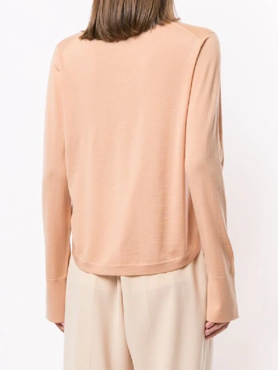 Shop Chloé Cut-out Detail Knitted Top In Pink