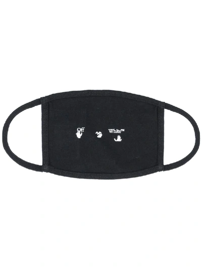 Shop Off-white Logo Print Face Mask In Black