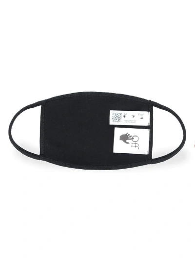 Shop Off-white Logo Print Face Mask In Black