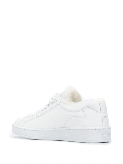 Shop Kenzo Raised-logo Low-top Sneakers In White