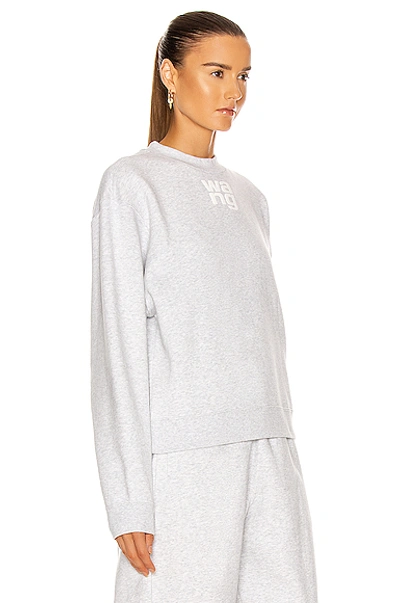 Alexander Wang T T By Alexander Wang Sweatshirt In Light Heather Grey