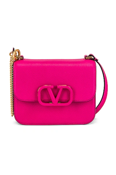 Shop Valentino Small Vsling Shoulder Bag In Cyclamin Pink