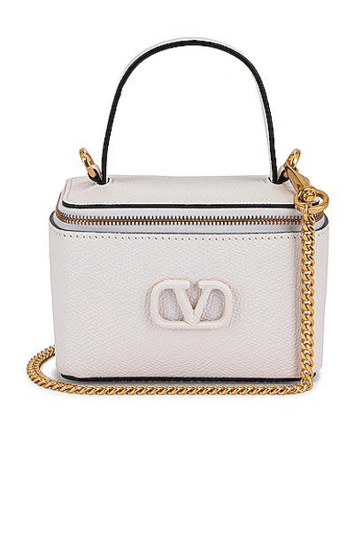 Shop Valentino Vanity Case In Bianco Ottico