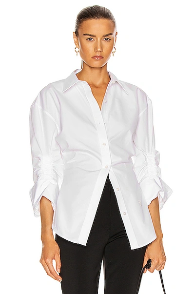 Shop Alexander Wang Oversized Button Down Shirt In White
