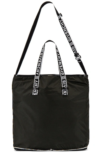 Shop Givenchy Light 3 Foldable Tote In Black & White