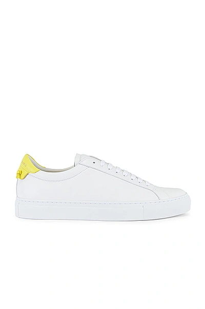Shop Givenchy Urban Street Low Sneaker In White & Yellow