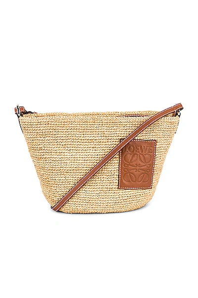Shop Loewe Pochette Bag In Natural & Tan