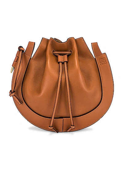 Shop Loewe Horseshoe Bag In Tan