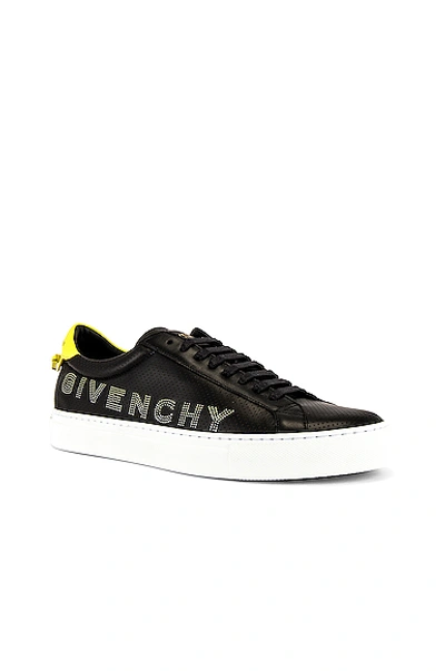 Shop Givenchy Urban Street Low Sneaker In Black & Yellow