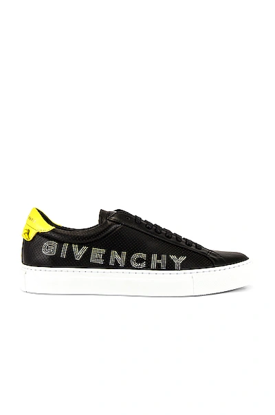 Shop Givenchy Urban Street Low Sneaker In Black & Yellow