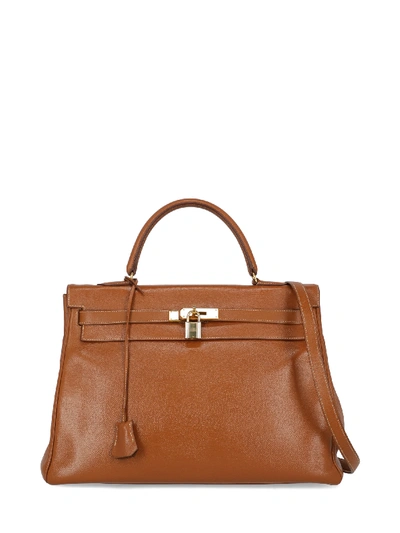 Pre-owned Hermes Kelly 35 In Camel Color