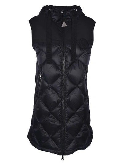 Shop Moncler Ducos Long Vest In Black