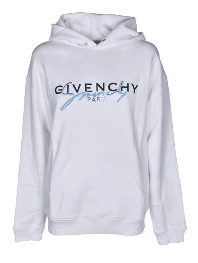 Shop Givenchy Hoodie In White Featuring Logo