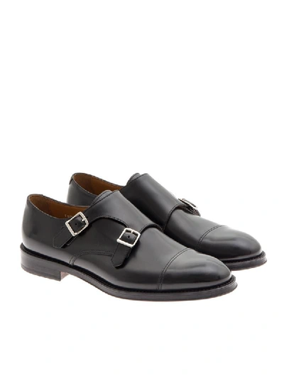 Shop Doucal's Monk Strap Shoes In Black