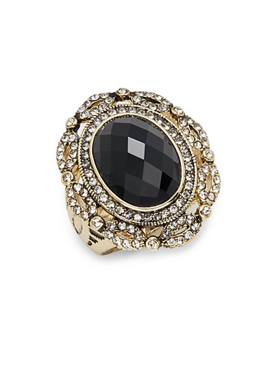 Shop Saks Fifth Avenue Glass & Goldtone Metal Ring