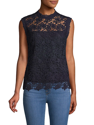 Shop Nanette Lepore Lace Shell Top In Coral
