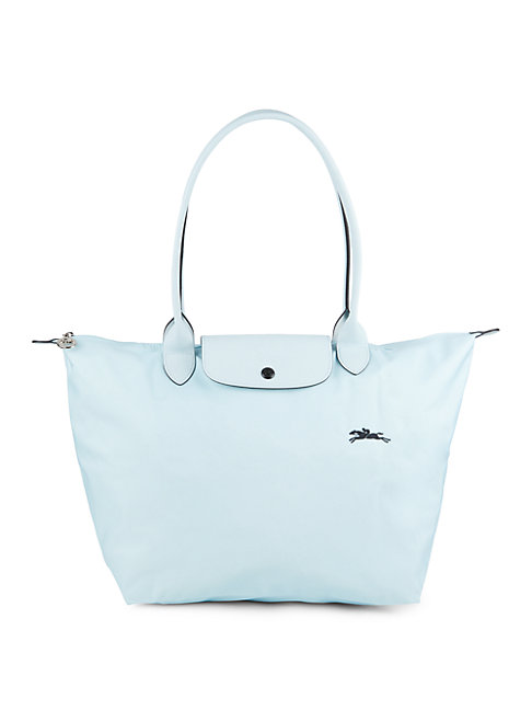 light blue longchamp bag