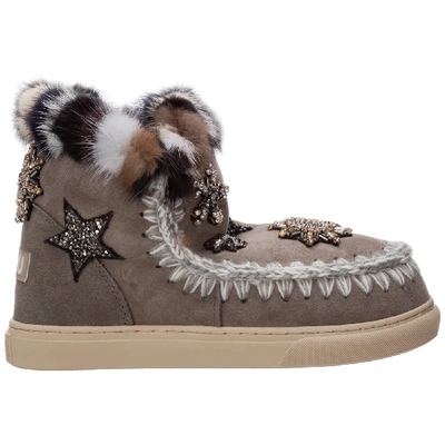 Shop Mou Eskimo Sneaker Ankle Boots In Grigio