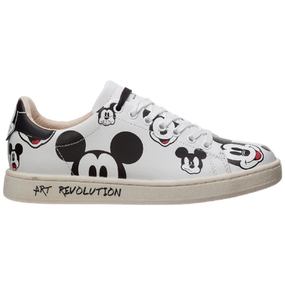 Shop Moa Master Of Arts Disney Mickey Mouse Sneakers In Bianco