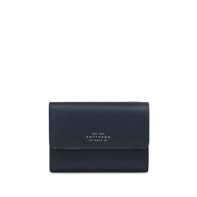 Shop Smythson Small Coin Purse In Panama In Navy