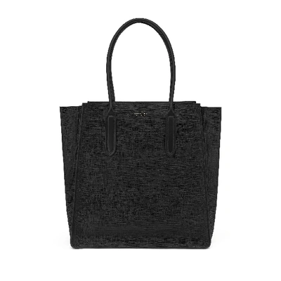 Shop Smythson Snap Tote Bag In Panama In Black