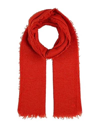 Shop Zanone Scarves In Rust