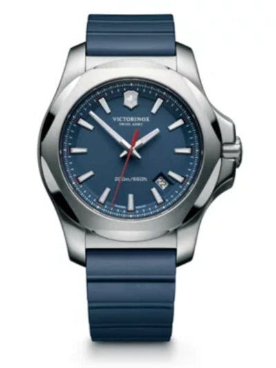 Shop Victorinox Swiss Army Inox Stainless Steel Watch In Blue
