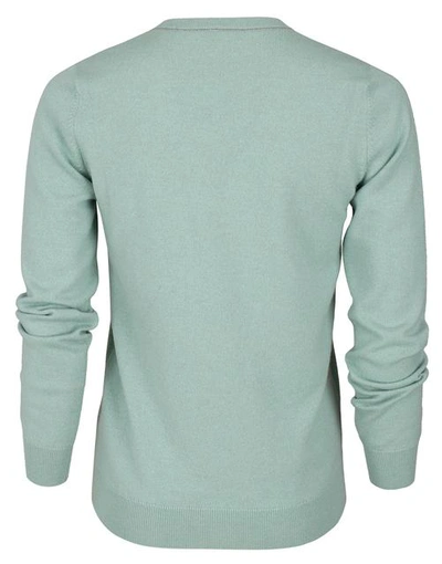 Shop Brunello Cucinelli Peppermint Cashmere Basis V-neck Sweater