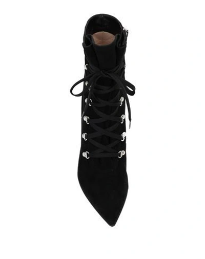 Gianvito Rossi Waterloo 85 Lace-up Suede Ankle Boots In Black