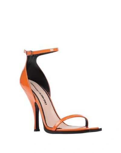 Shop Ermanno Scervino Sandals In Orange