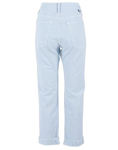 Shop Mother Baby Blue The Scrapper Ankle Fray Jean