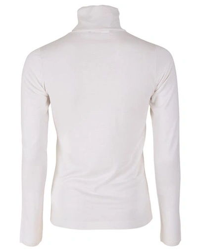 Shop Brunello Cucinelli Cashmere Silk Turtleneck In White