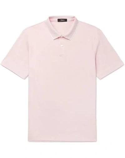 Shop Theory Polo Shirt In Pink