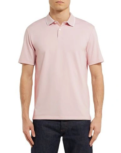 Shop Theory Polo Shirt In Pink