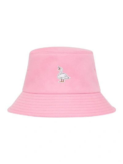 Shop Burberry Bubblegum Pink Swan Bucket Hat