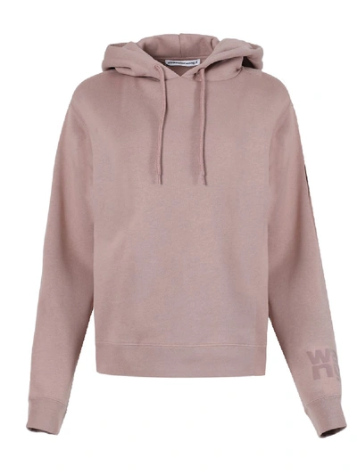 Shop Alexander Wang T Rose Beige Foundation Terry Hoodie In Pink