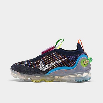 Shop Nike Women's Air Vapormax 2020 Flyknit Running Shoes In Deep Royal Blue/white/multi-color