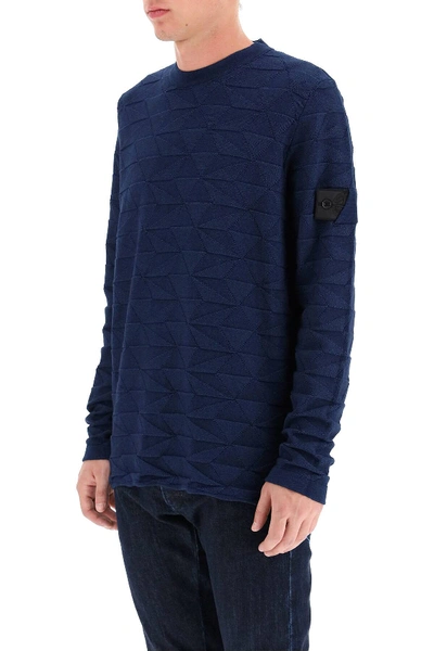 Shop Stone Island Shadow Project Crew-neck Sweater In Blue