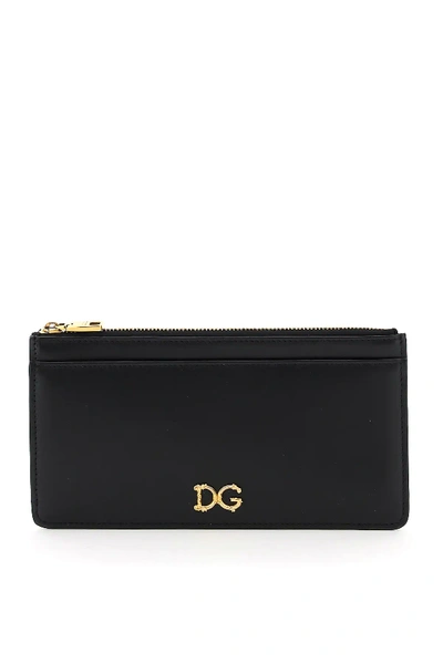 Shop Dolce & Gabbana Card Holder Pouch Dg Barocco In Black