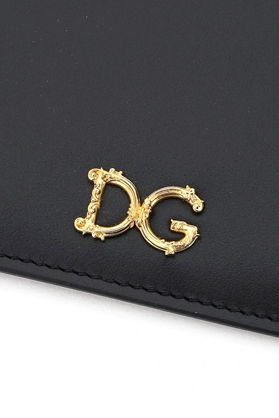 Shop Dolce & Gabbana Card Holder Pouch Dg Barocco In Black