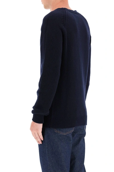 Shop Apc Pablo Crew-neck Sweater In Blue