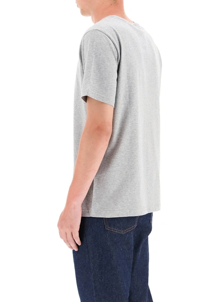 Shop Apc Gael T-shirt With Logo Patch In Grey