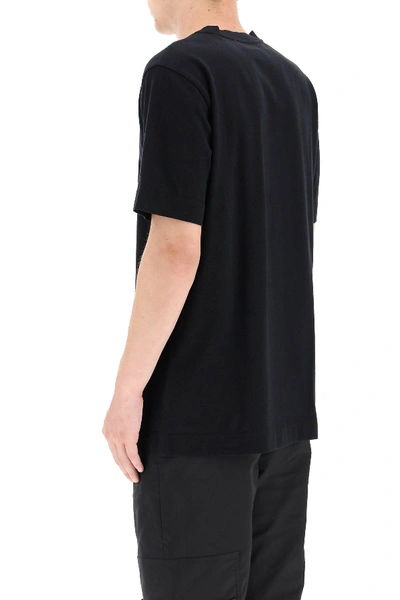 Shop Alyx T-shirt Double Logo Print In Black