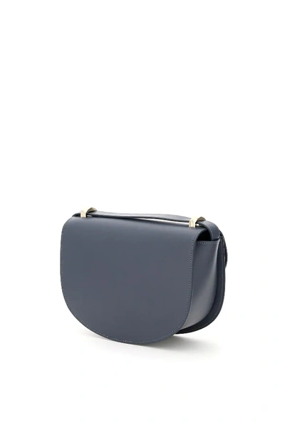 Shop Apc Geneve Crossbody Bag In Grey,blue