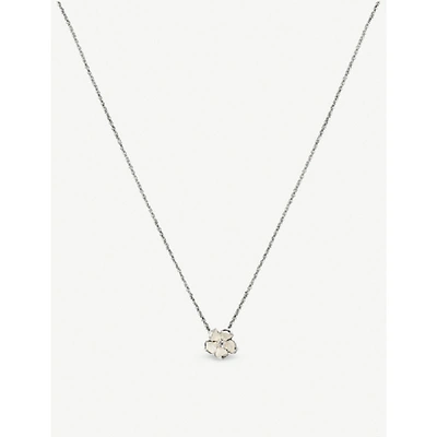 Shop Shaun Leane Women's Cherry Blossom Silver And Diamond Pendant Necklace