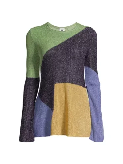Shop M Missoni Colorblock Crewneck Sweater In Multicolor