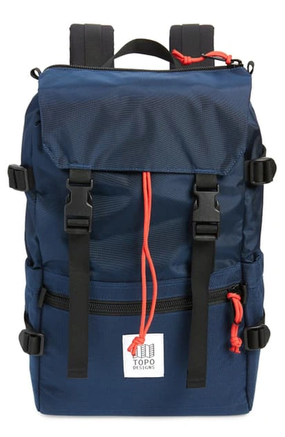 Shop Topo Designs Classic Rover Backpack In Navy/ Navy